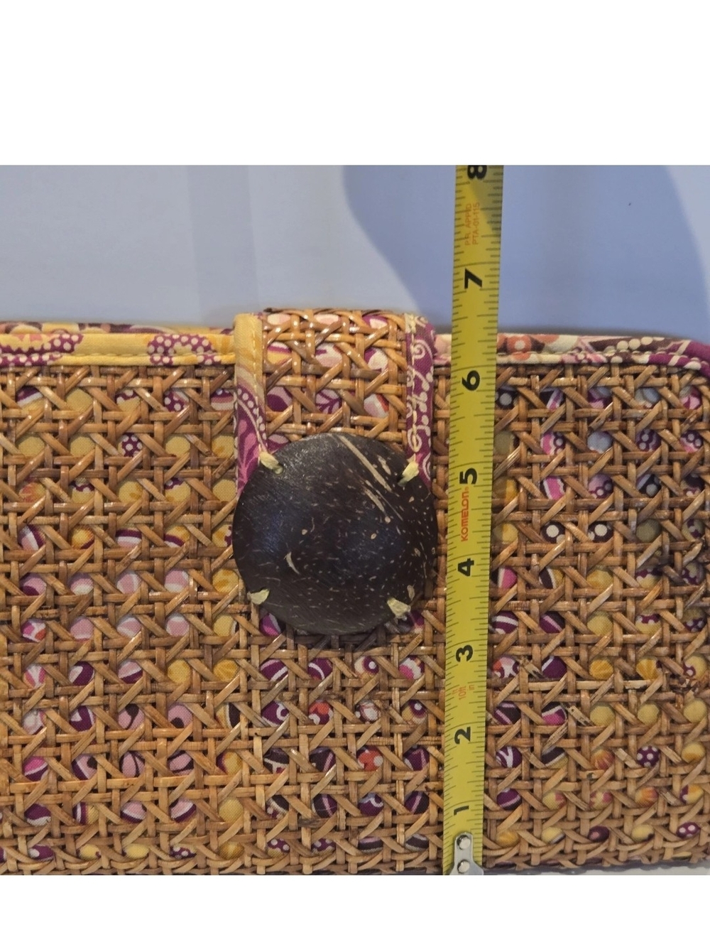 Vera Bradley Women's Tiki Wicker Woven Clutch Purse Snap Closure Multicolor - Picture 3 of 13